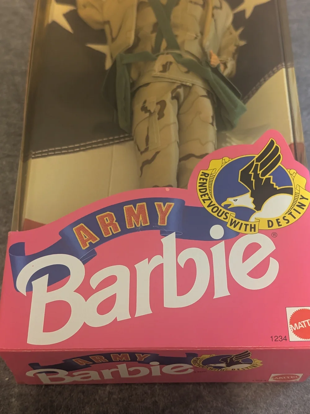 Barbie Army Doll in Pink Packaging with Maroon Beret/Mint/NRFB